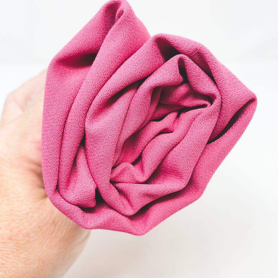 1.5 Yards Hot Pink Polyester Fabric
