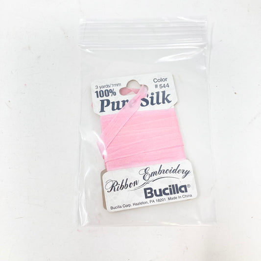 Pink Bucilla Pure Silk Embroidery Ribbon (2)