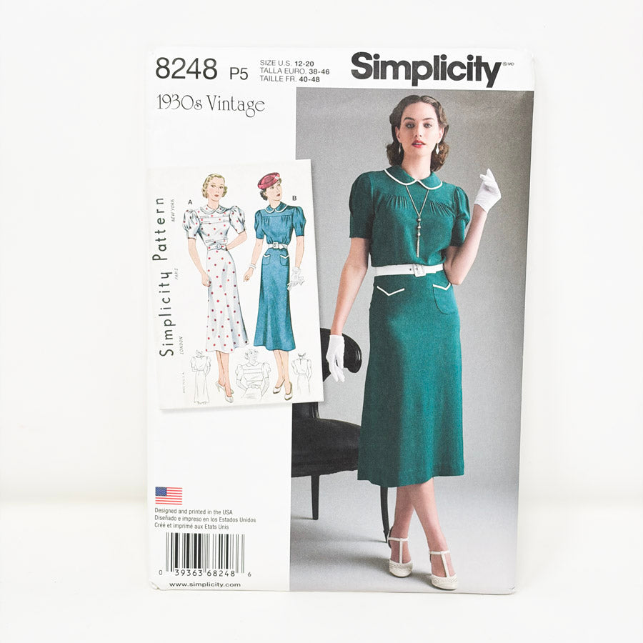 2016 Simplicity Sewing Pattern 8248 - Dress - Size 12-20