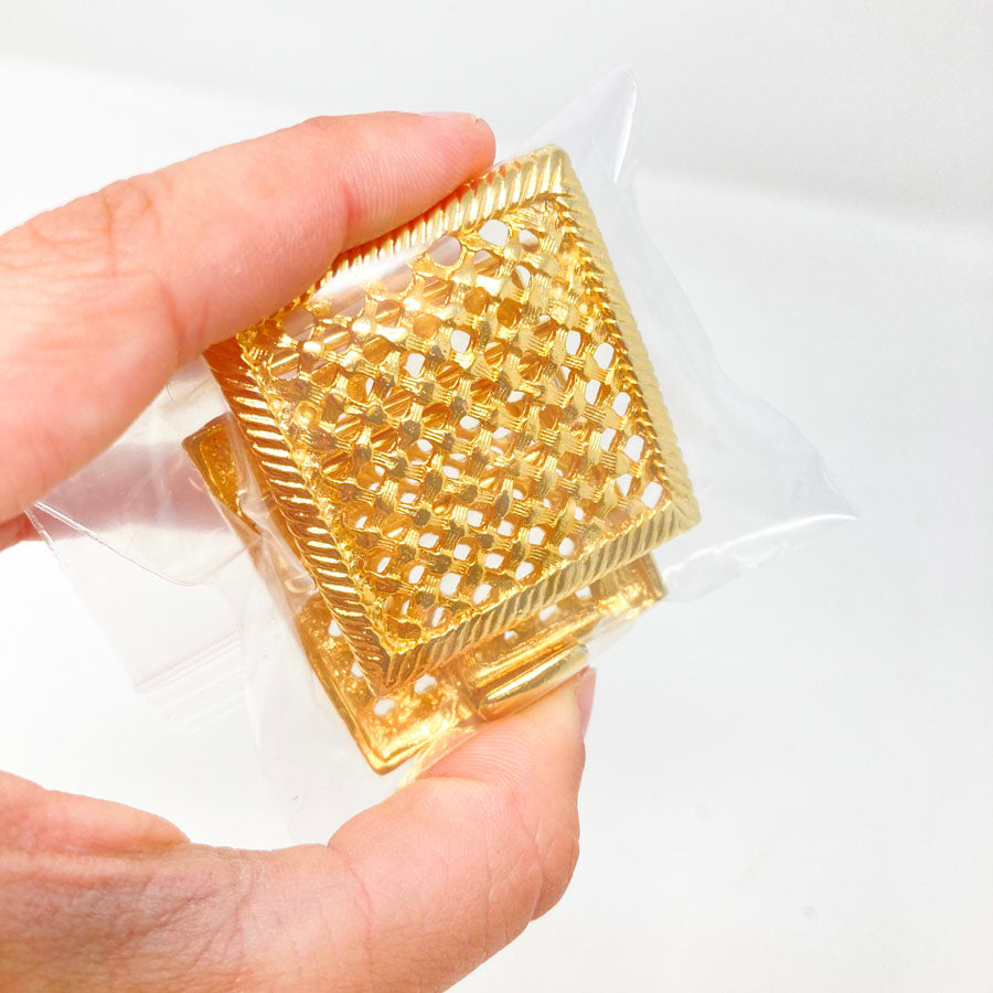 Gold Square Metal Buckle