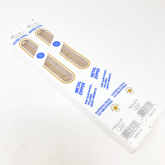 Coats 36" Extra Long Metal Zipper - Dogwood (1)