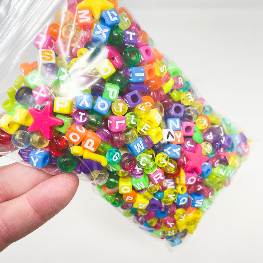 Plastic Bead Soup Mix - Alphabet