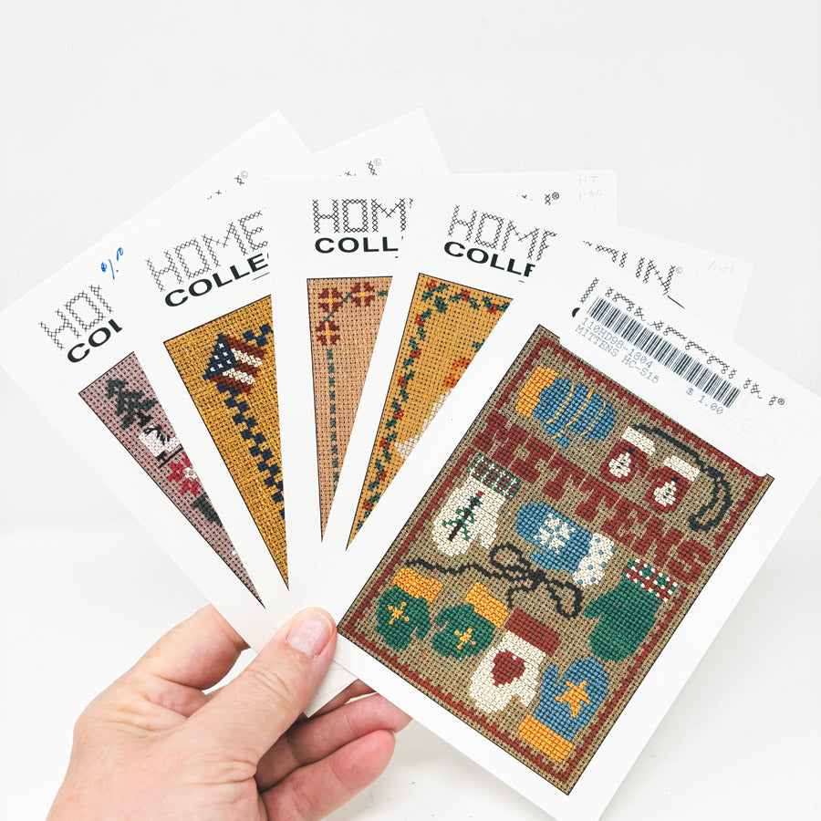 Homespun Collectibles Holiday Cross Stitch Pattern Half Cards