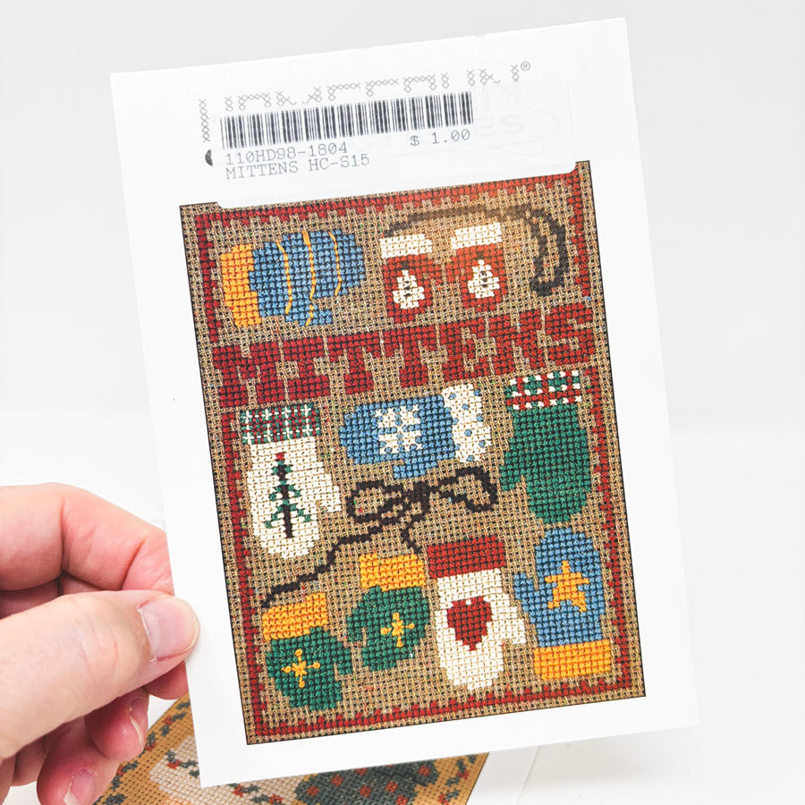 Homespun Collectibles Holiday Cross Stitch Pattern Half Cards