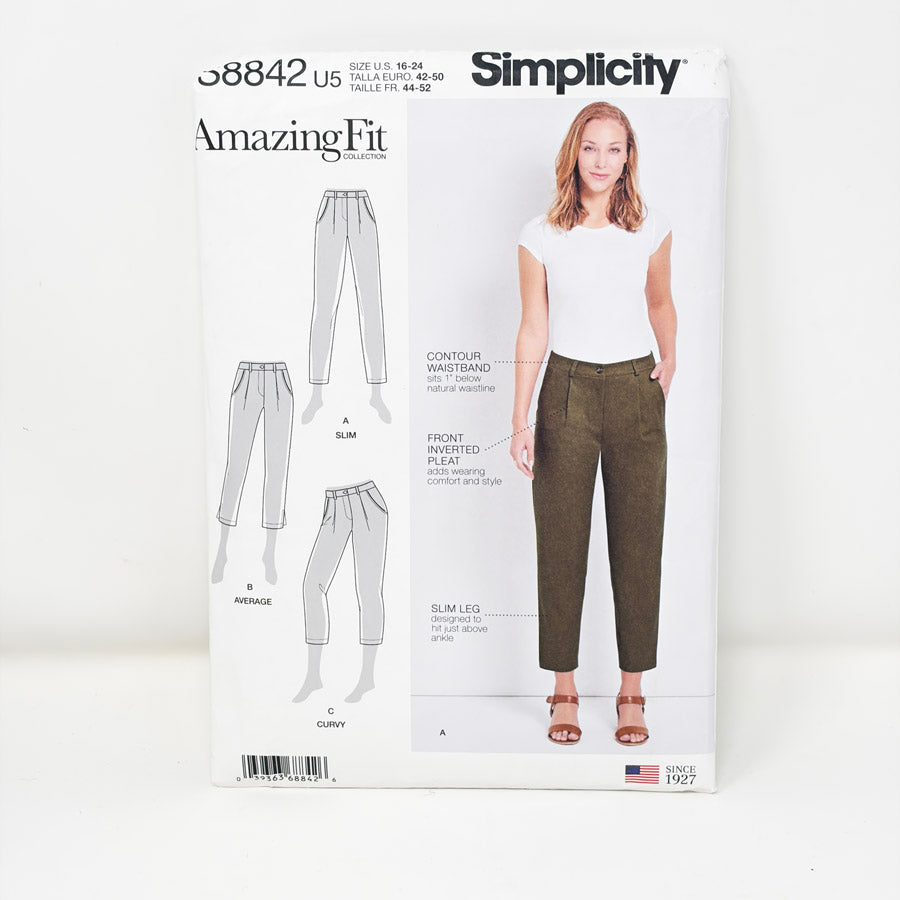 2019 Simplicity Sewing Pattern S8842 - Pants - Size 16-24