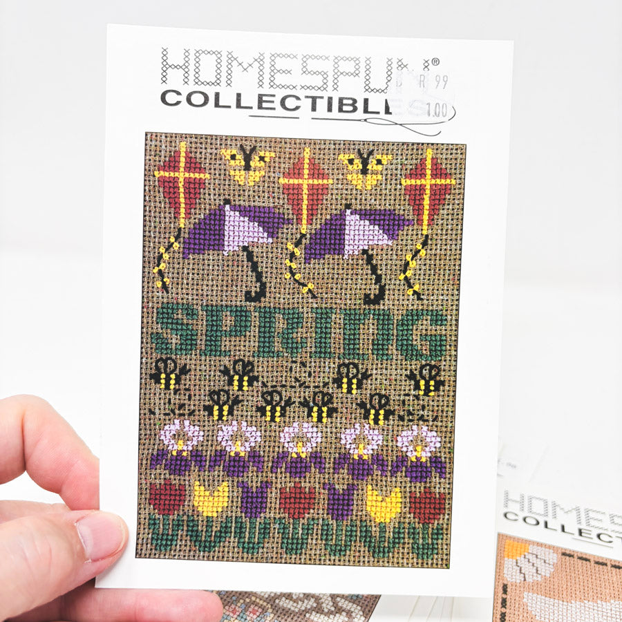 Homespun Collectibles Seasonal Cross Stitch Pattern Half Cards