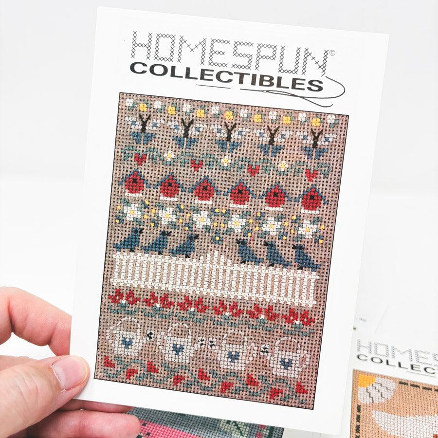 Homespun Collectibles Seasonal Cross Stitch Pattern Half Cards