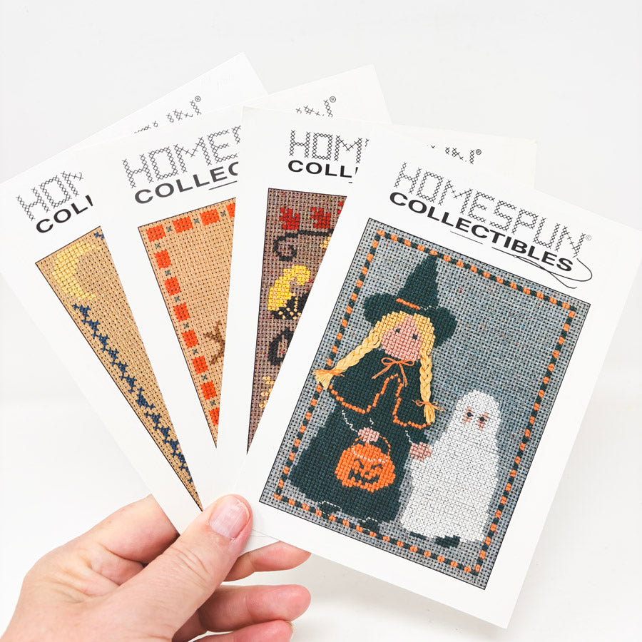 Homespun Collectibles Fall Cross Stitch Pattern Half Cards