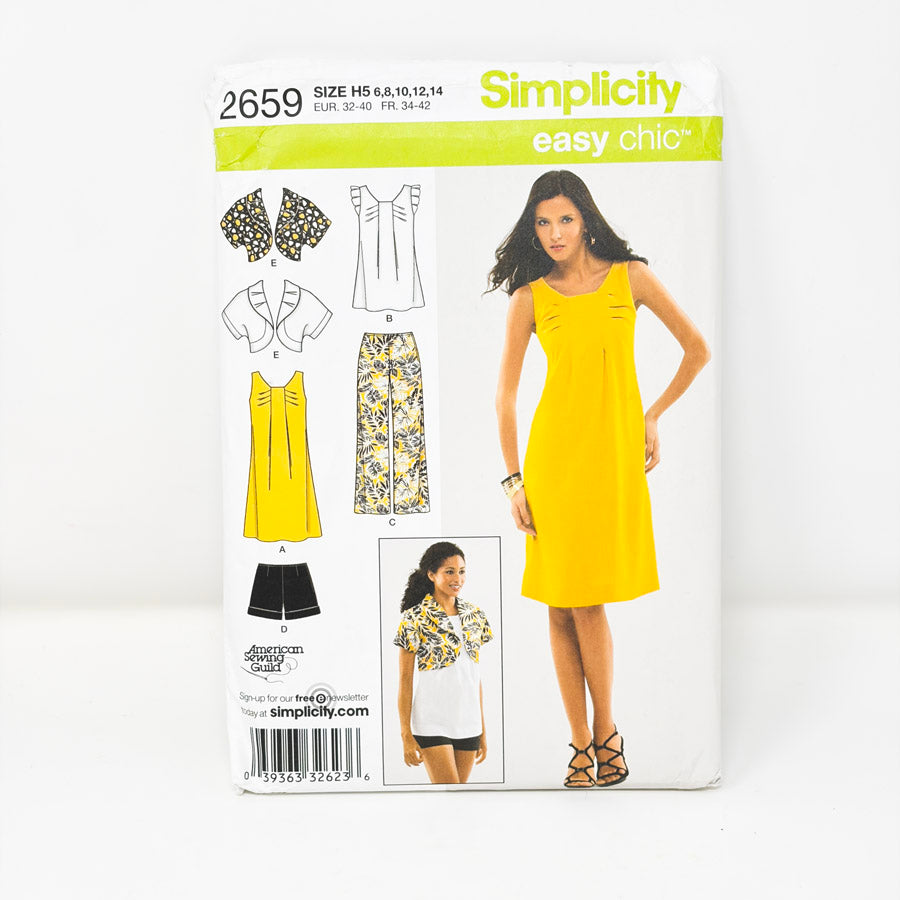 2009 Simplicity Sewing Pattern 2654 - Dress - Size 6-14