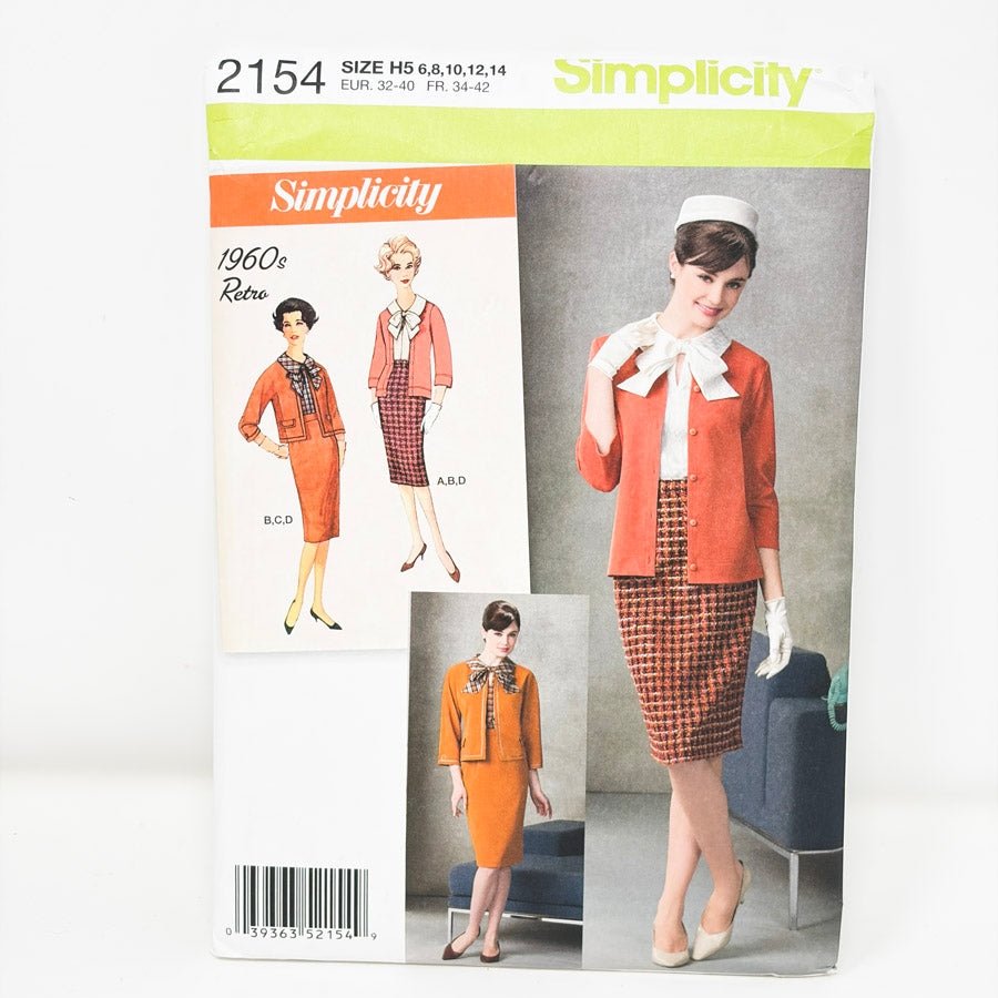 2011 Simplicity Sewing Pattern 2154 - Skirt Suit - Size 6-14