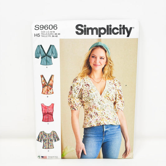 2022 Simplicity Sewing Pattern S9606 - Top - Size 6-14
