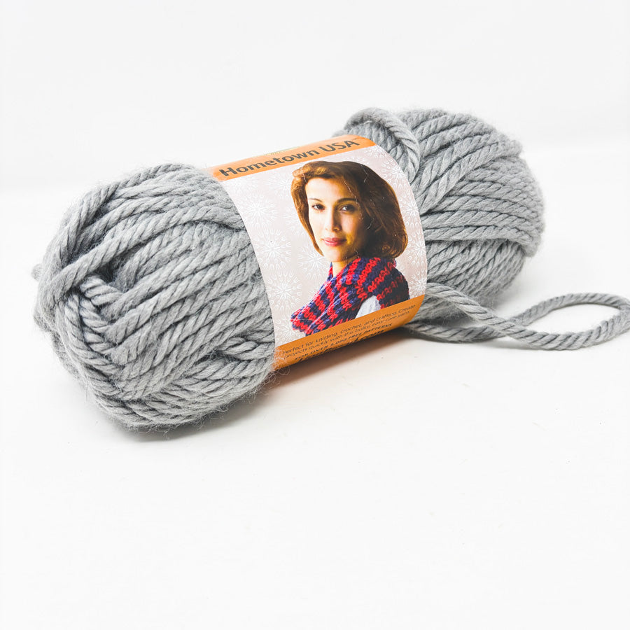 Lion Brand Hometown Acrylic Yarn - Dallas Gray