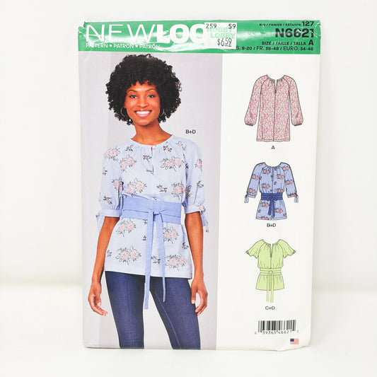 2019 New Look Sewing Pattern N6621 - Top - Size 8-20
