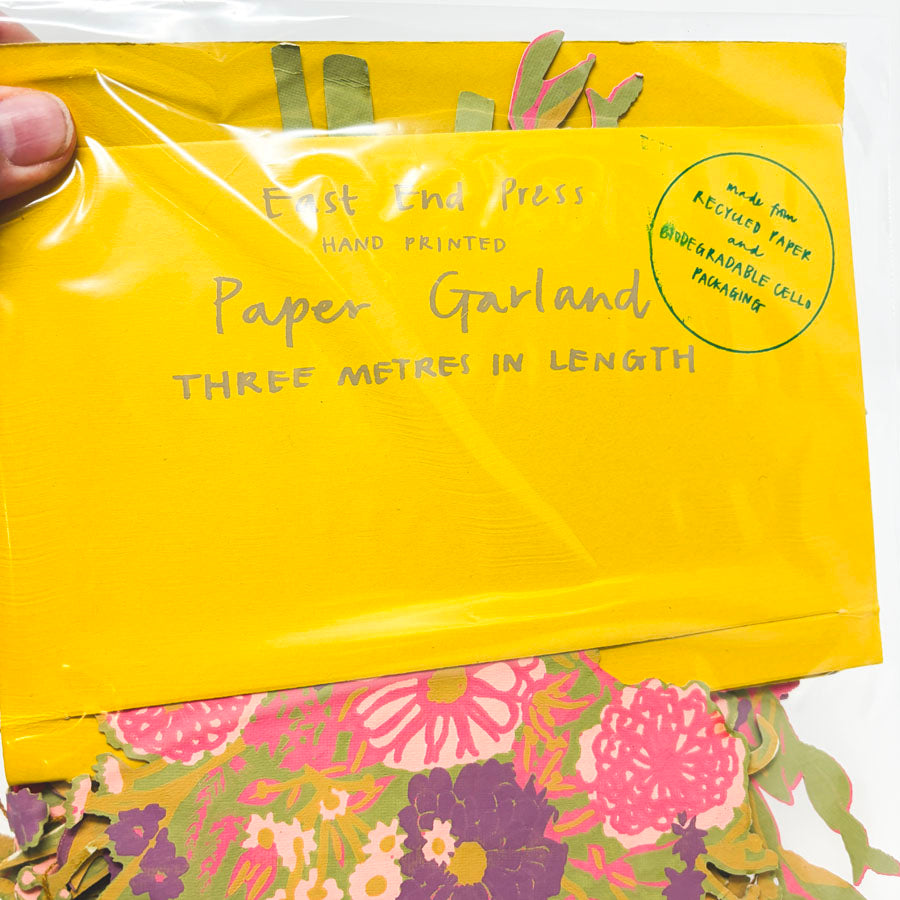 East End Press Pink Bouquet Paper Garland