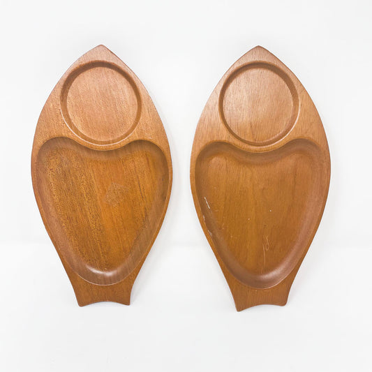 MCM African Walnut Fish Snack Tray