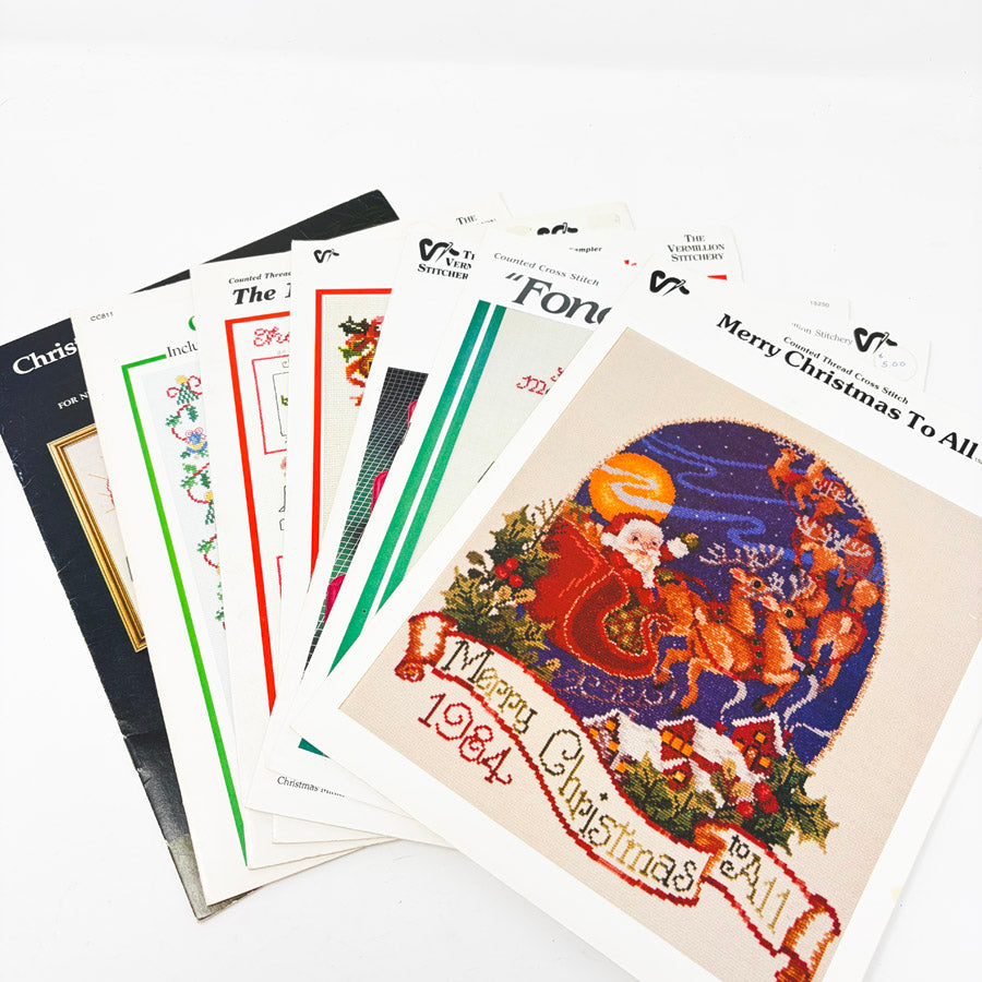 Vintage Vermillion Stitchery Christmas Cross Stitch Patterns