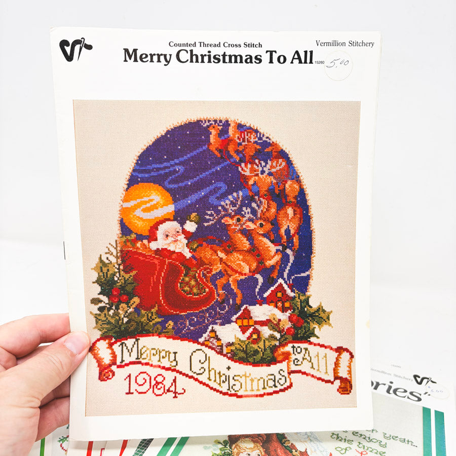 Vintage Vermillion Stitchery Christmas Cross Stitch Patterns