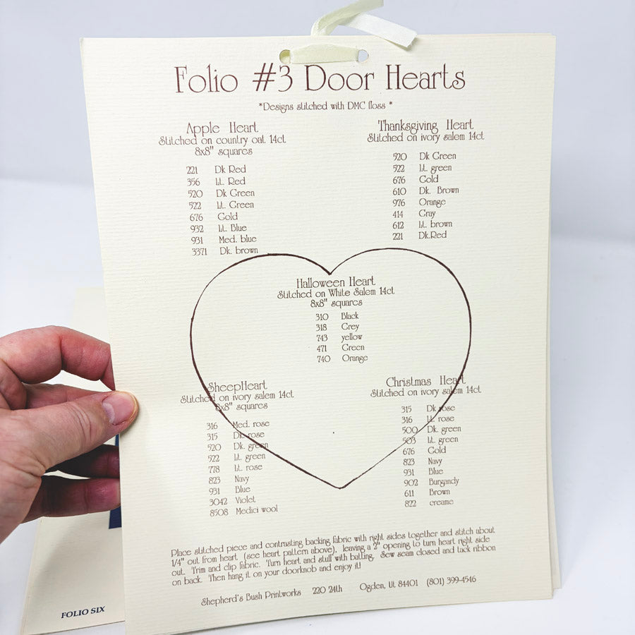 Shepherd's Bush Cross Stitch Pattern - Door Hearts
