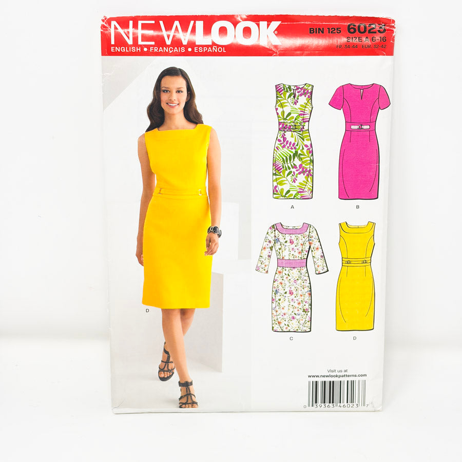2011 New Look Sewing Pattern 6023 - Dress - Size 6-16