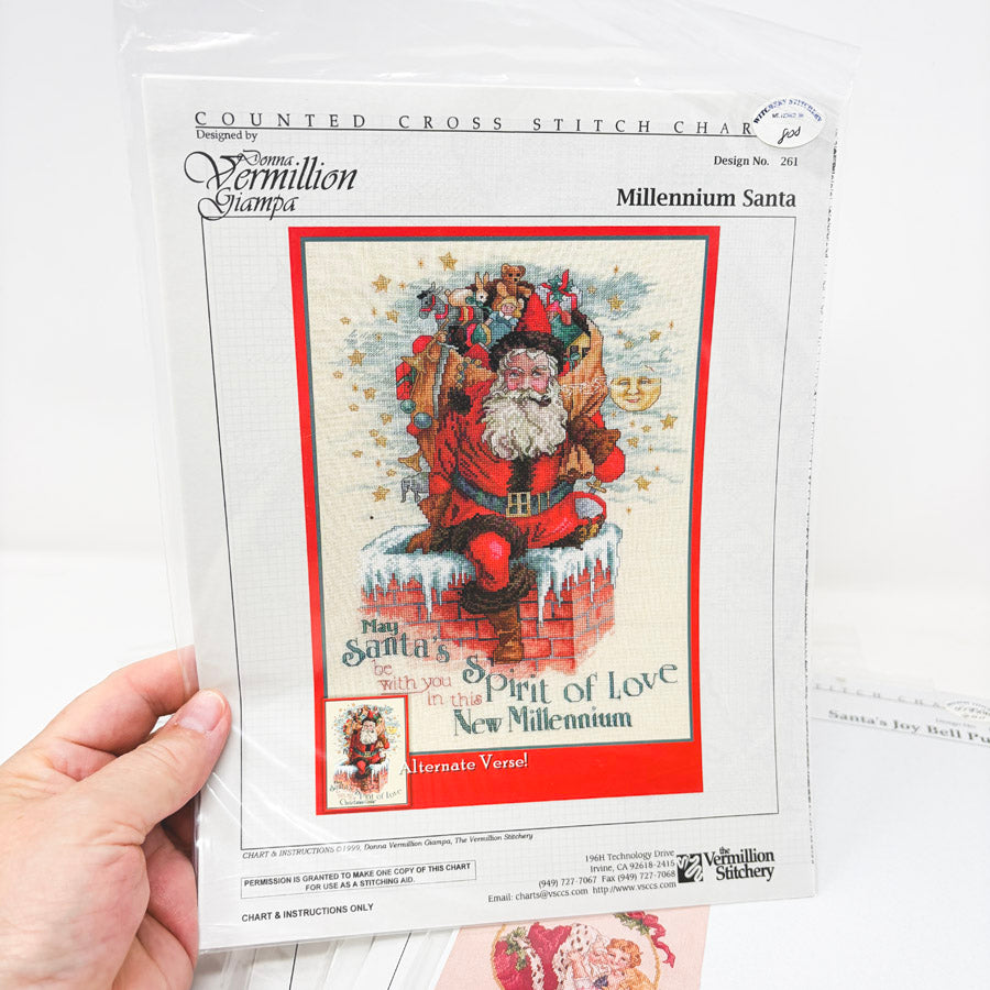 Vintage Bagged Vermillion Stitchery Christmas Cross Stitch Patterns