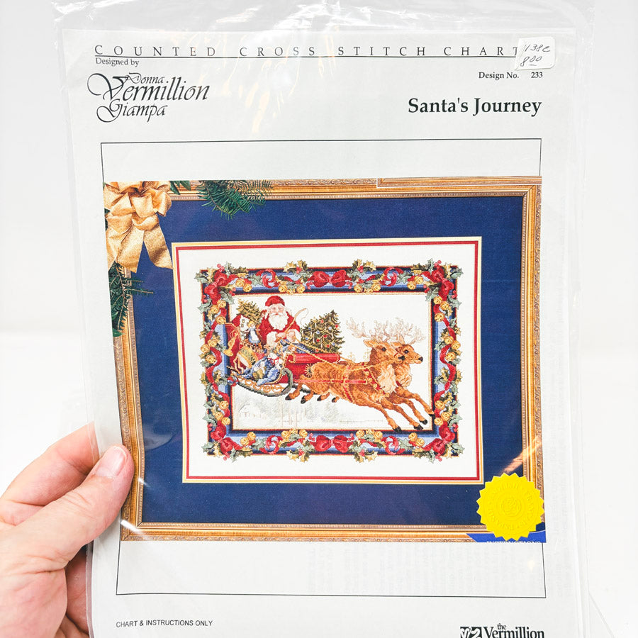 Vintage Bagged Vermillion Stitchery Christmas Cross Stitch Patterns