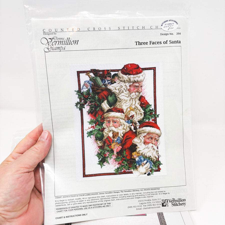 Vintage Bagged Vermillion Stitchery Christmas Cross Stitch Patterns
