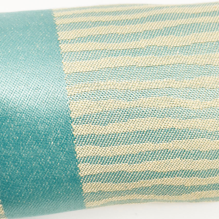54" x 38" - Aqua Tan Formal Fabric