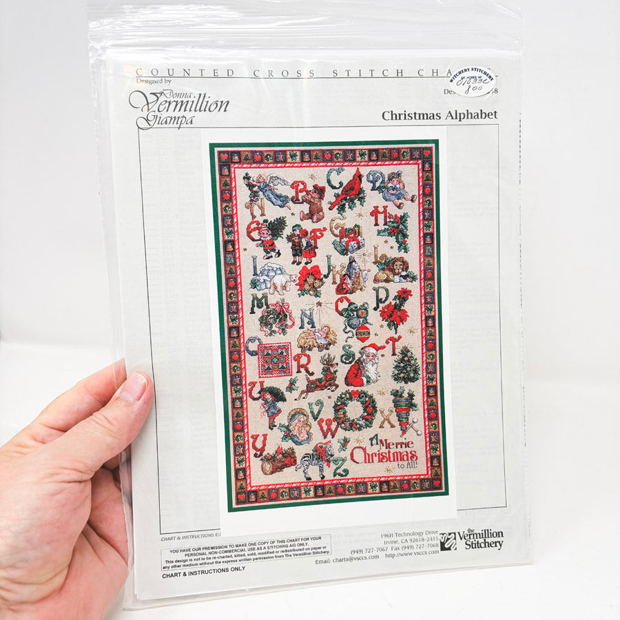 Vintage Bagged Vermillion Stitchery Christmas Cross Stitch Patterns