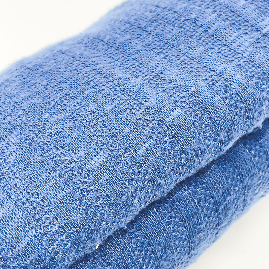 62" x 84" - Blue Textured Knit Fabric