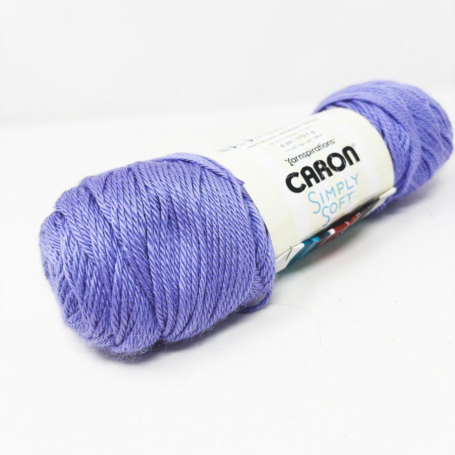 Caron Simply Soft Acrylic Yarn - Lavender Blue (Partial)