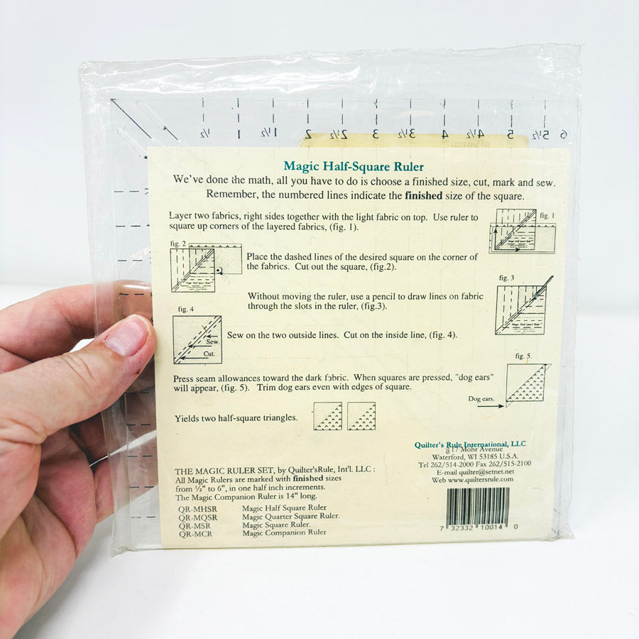 Magic Half-Square Ruler by Quilter's Rule International LLC