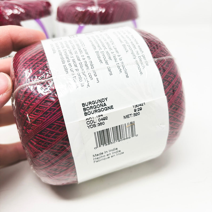 Aunt Lydia's Classic 10 Crochet Thread - Burgundy (1)