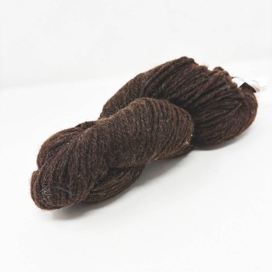 Unmarked Chocolate Brown Wool Yarn Skein