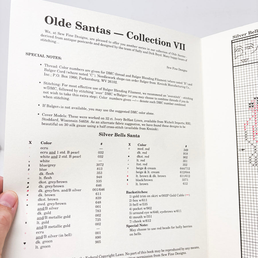 Vintage Sew Fine Olde Santas Cross Stitch Patterns