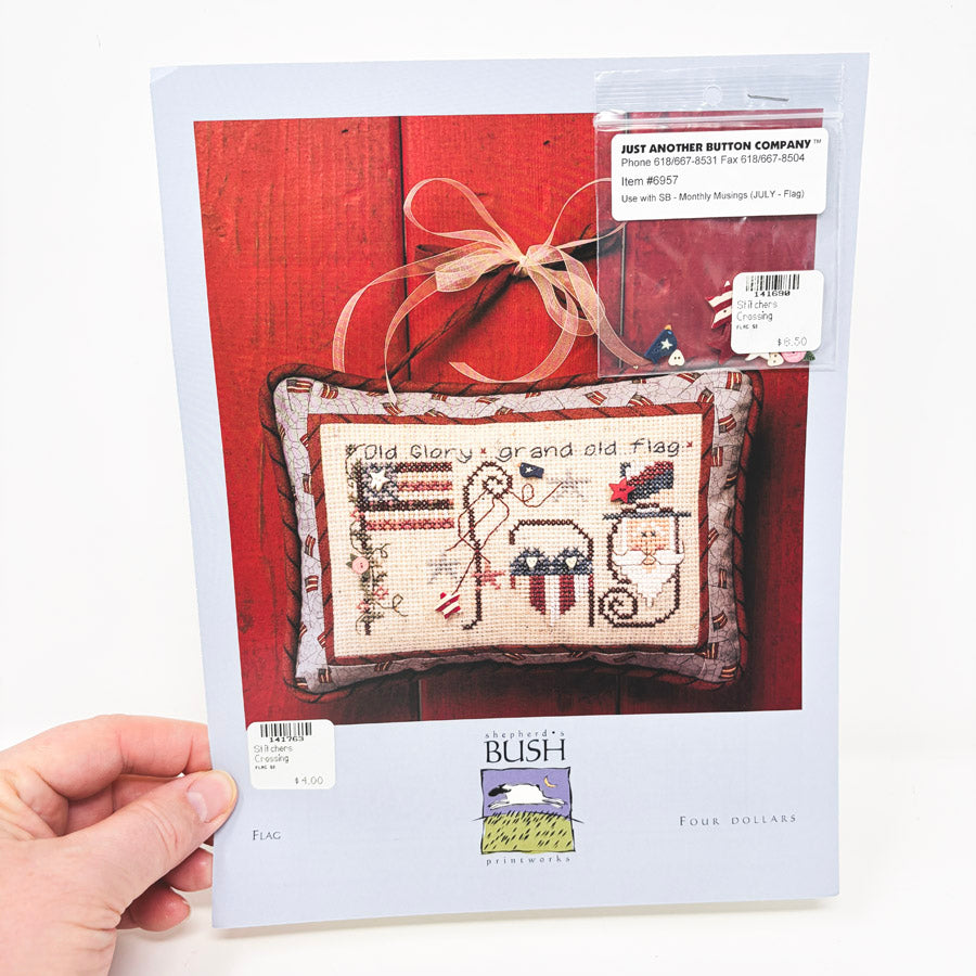 Flag – Shepherd's Bush Cross Stitch Kit (Pattern, Buttons, 10 ct Fabric)