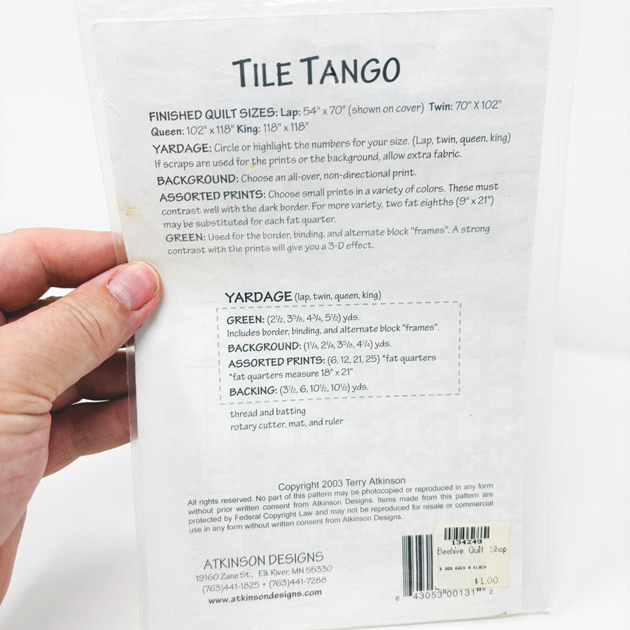 Tile Tango Quilt Pattern by Atkinson Designs