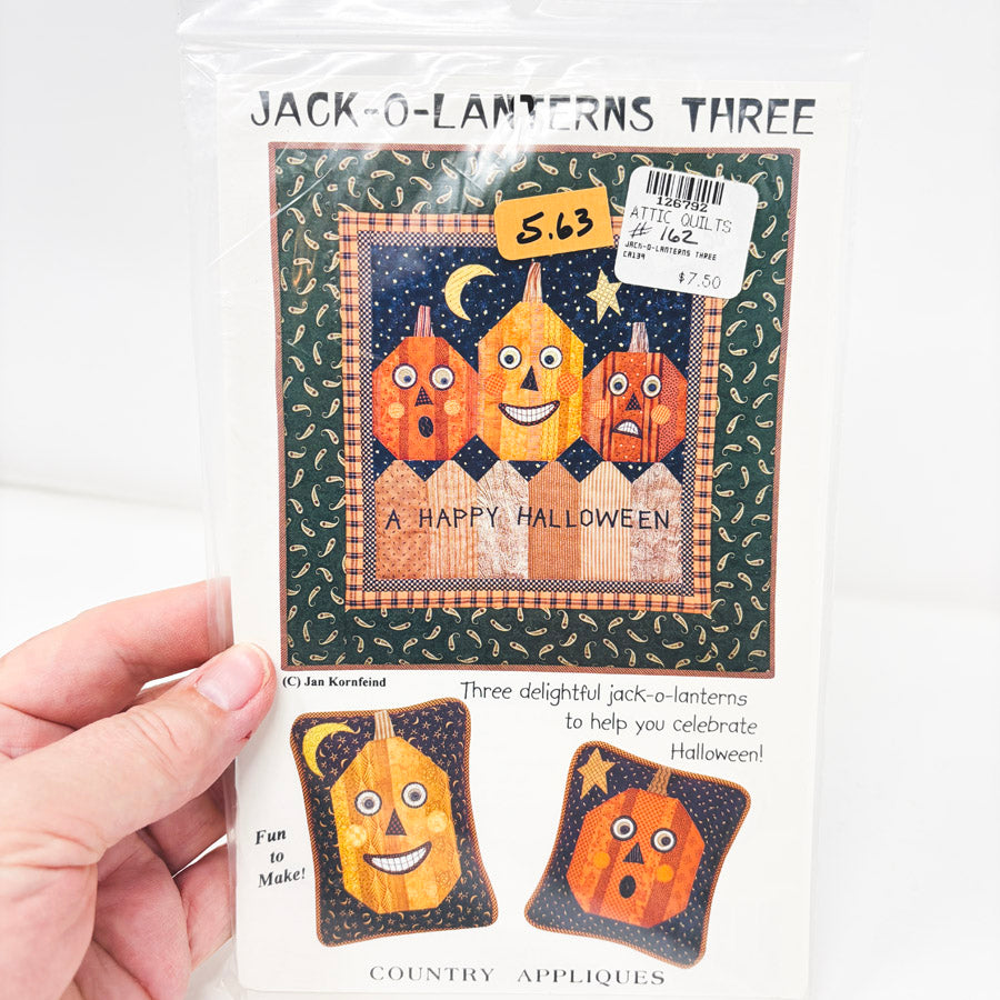 Jack-O-Lanterns Three Quilt Pattern by Country Appliques