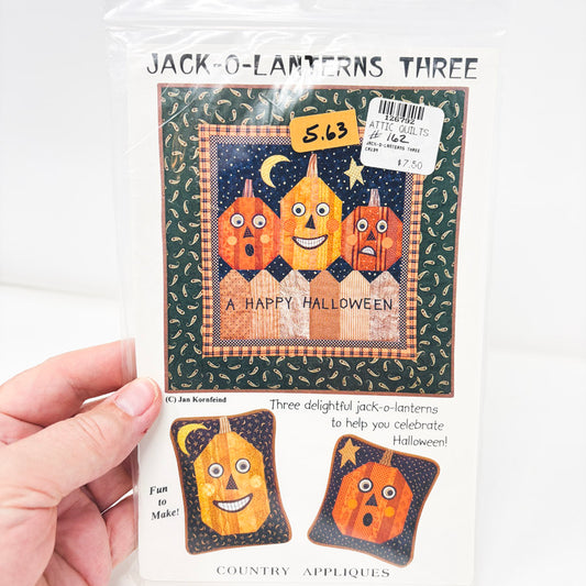 Jack-O-Lanterns Three Quilt Pattern by Country Appliques