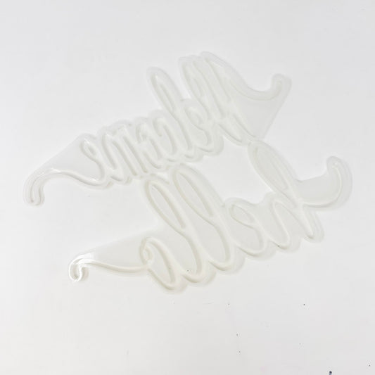 Cursive Word Silicone Mold