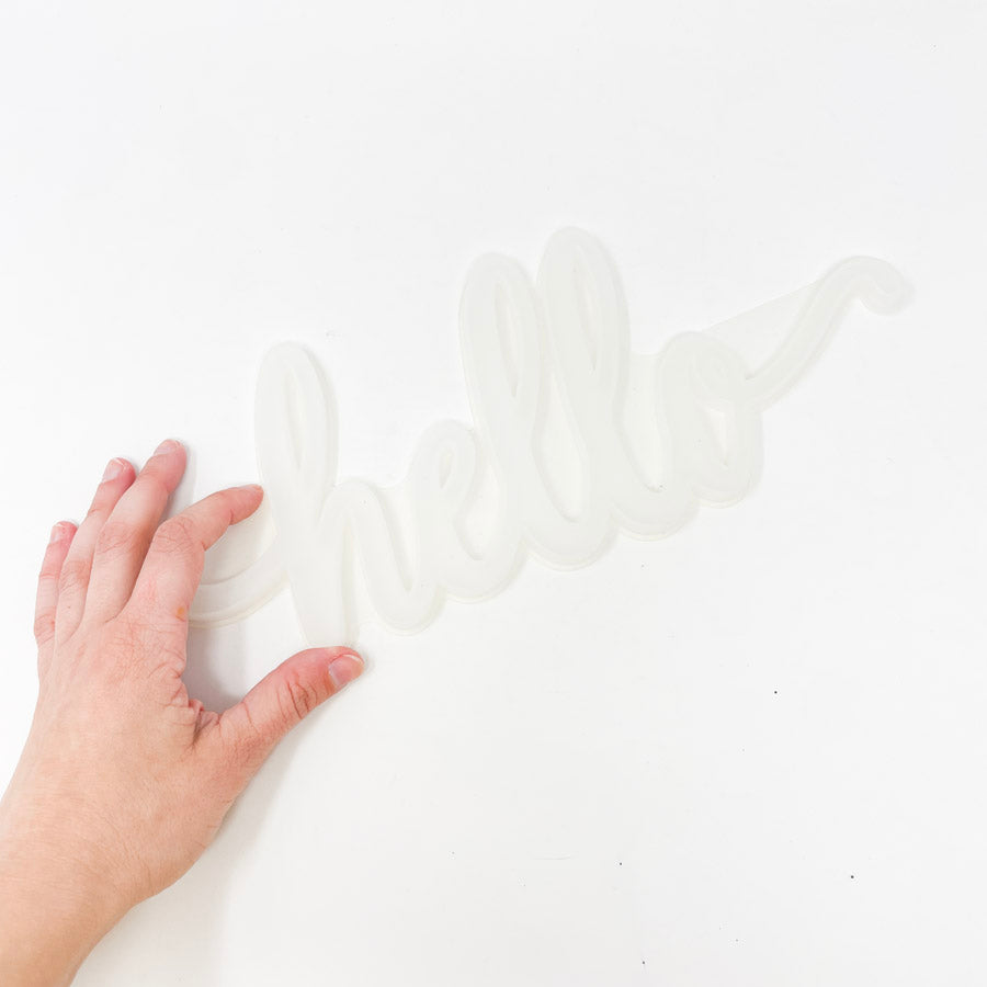 Cursive Word Silicone Mold