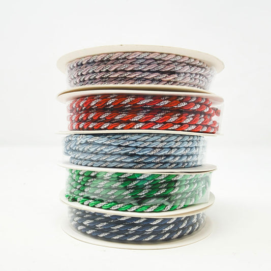 Braided Silver & Color Cord