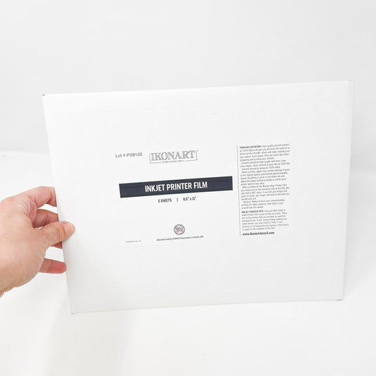 Ikonart Inkjet Printer Film - 8.5" x 11" - 5 Sheets