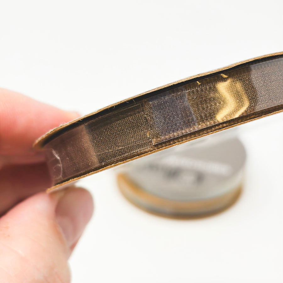 3/8" Offray Brown Woven Ribbon (1)