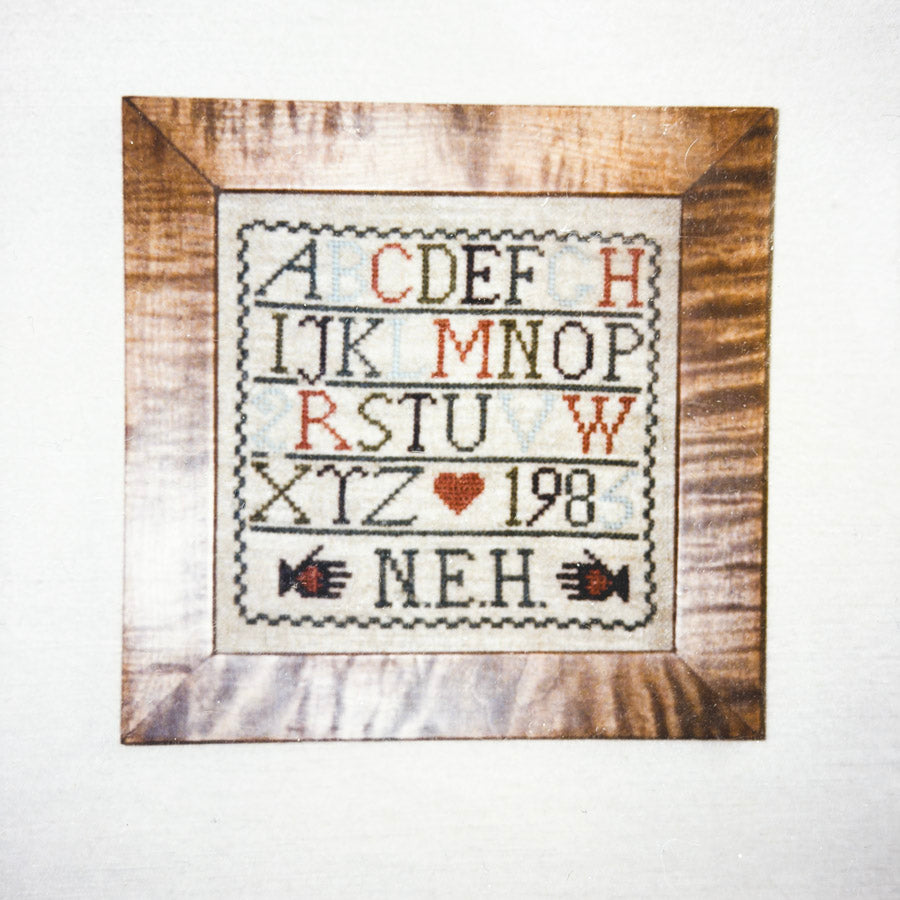 The Heart in Hand Cross Stitch Sampler Kit by Ramsgate Limited (started)
