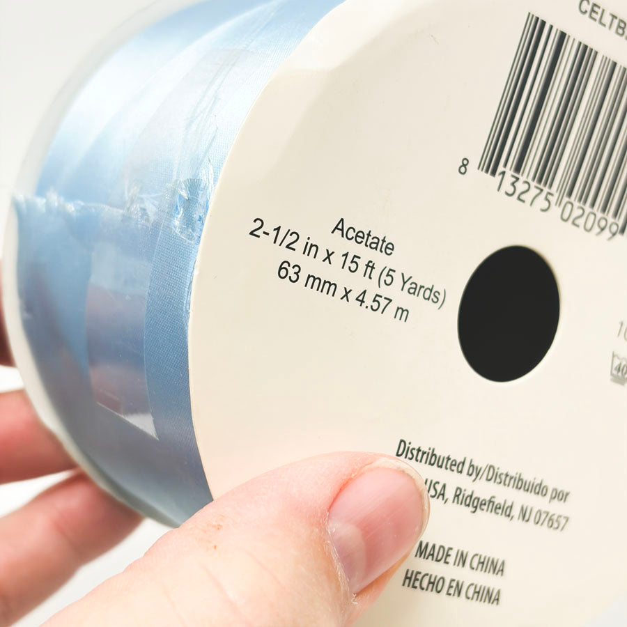 2-1/2" Mega Baby Blue Acetate Ribbon