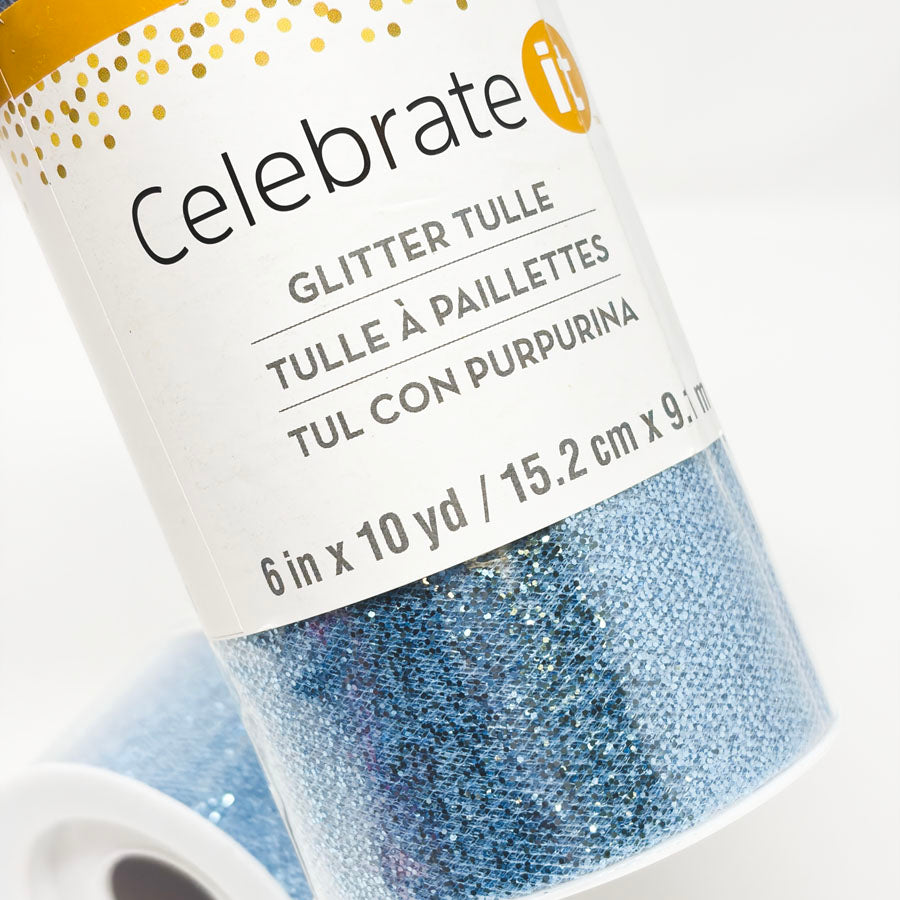 Celebrate It Blue Glitter Tulle (1)