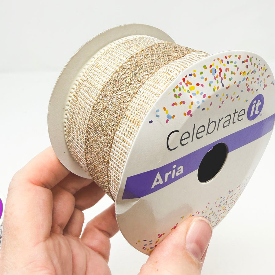 2-1/2" Wired Celebrate It Aria Ribbon