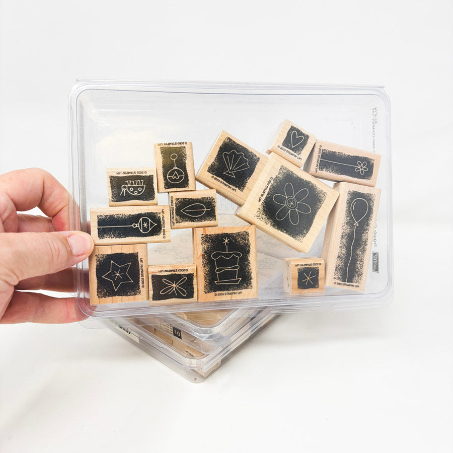 Large Wood Back Rubber Stamp Sets by Stampin' Up!
