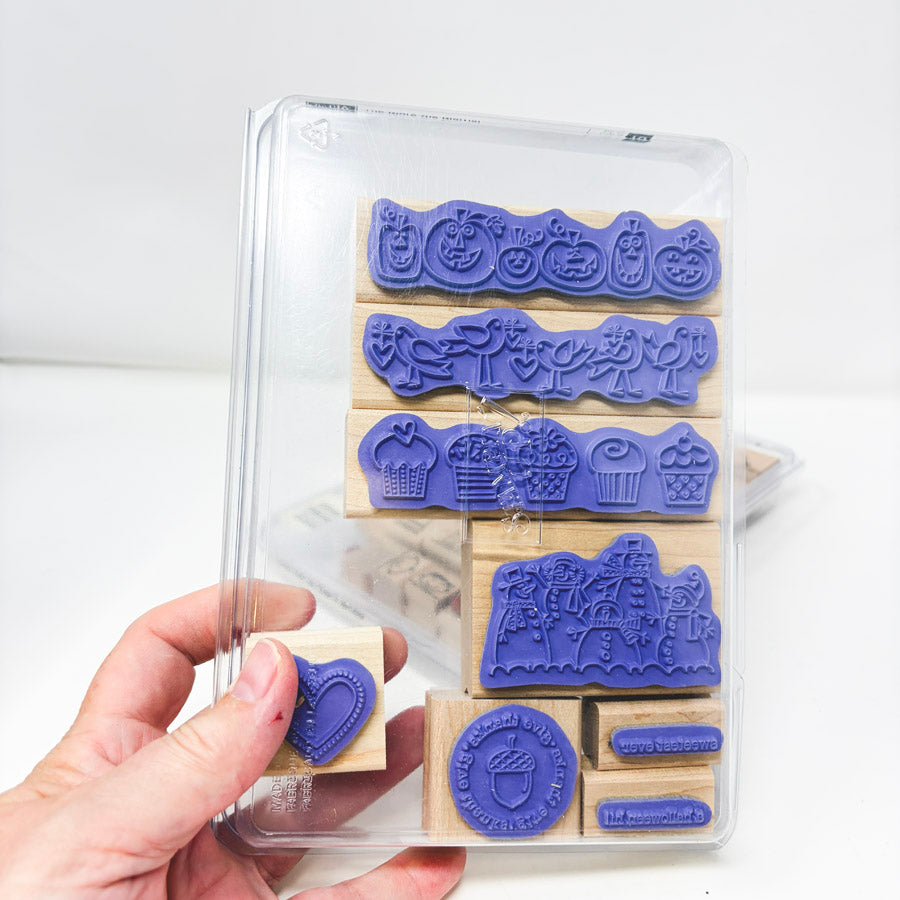 Large Wood Back Rubber Stamp Sets by Stampin' Up!