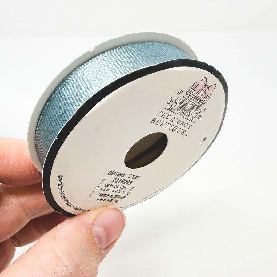 5/8" Ribbon Boutique Grosgrain Blue Ribbon